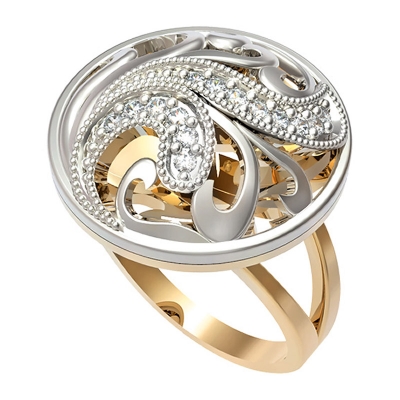 кольцо с цирконом КФбз-5098